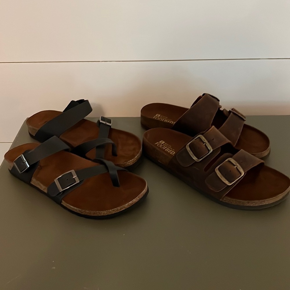 2 pairs Birkenstock look alikes- NEW